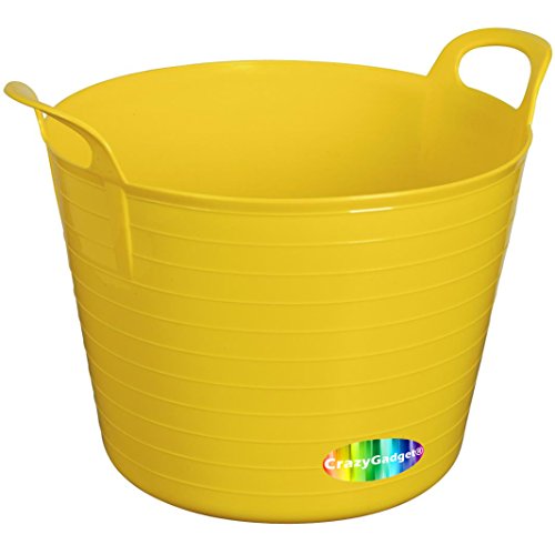 Secchio da 42 litri in gomma, flessibile, Yellow