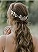 SWEETV Bridal Headband Wedding Headpiece for Bride Hair Accessories for Wedding Hair Pieces Crystal Pearl Hair Vine Gold