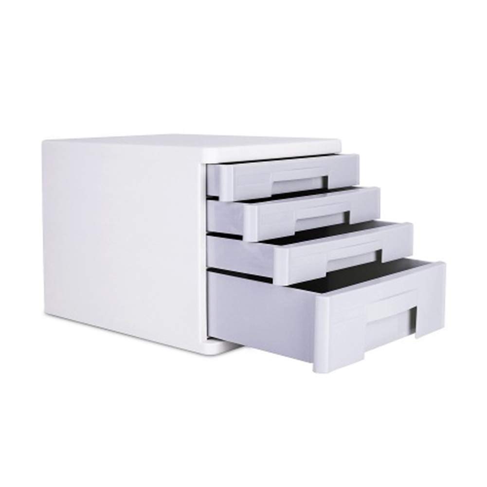 Armadio per File Desktop Cassetto a 4 Strati Piccolo Armadio di Archiviazione Multifunzione Documenti Cartacei Informazioni Archiviazione Ufficio Armadietto Desktop Organizzatore