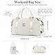 Reisetasche Damen Sporttasche Handgepäck Tasche,Weekend Bag mit Kulturbeutel&Nasstasche,Wasserdicht Schwimmtasche Travel Duffle Bag,Fitnesstasche Trainingstasche Frauen Tragetasche, Beige