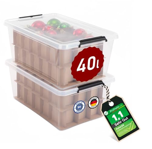 astor24 [Test SEHR GUT, NOTE 1.1 2x 40 L Aufbewahrungsboxen für insg....