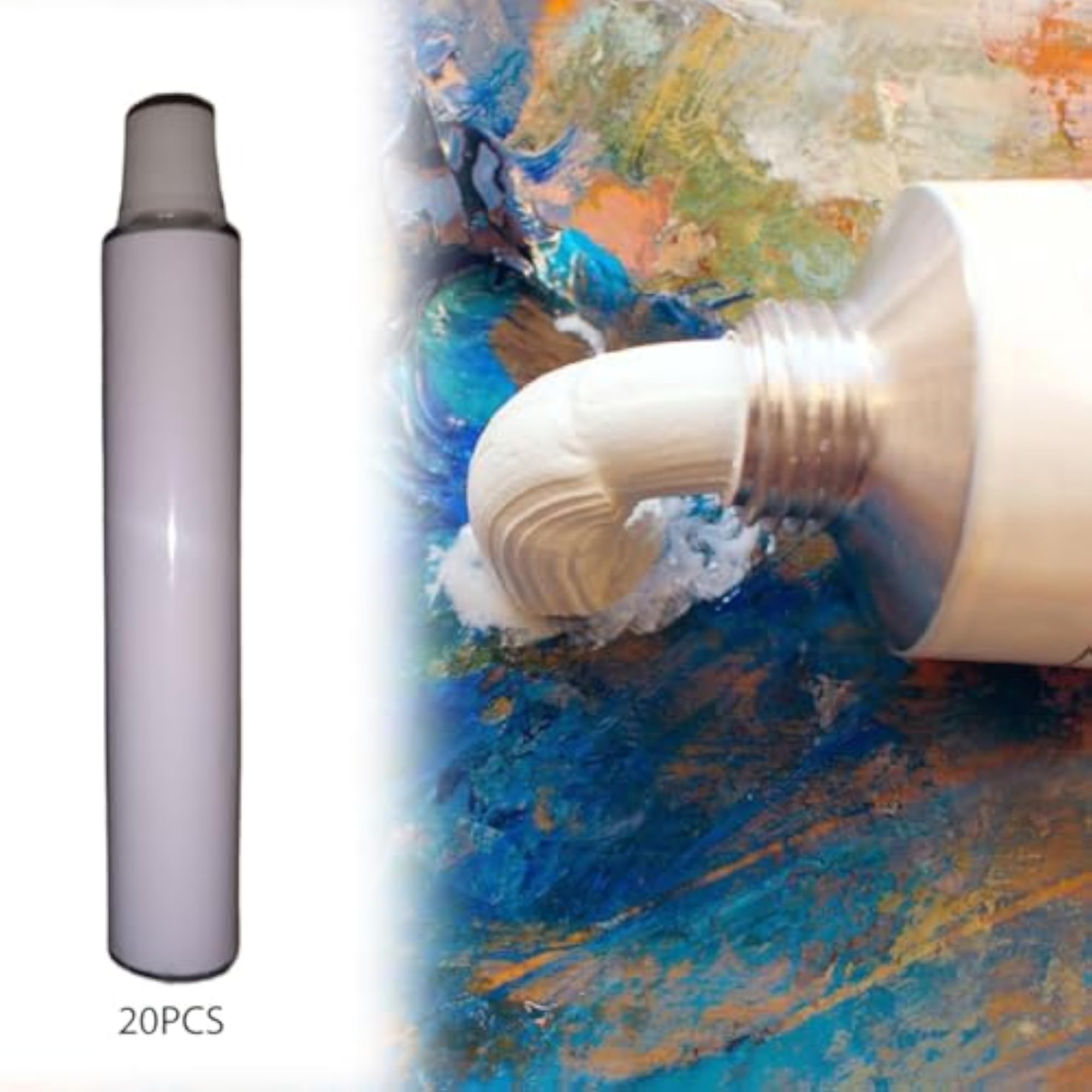Refillable Container Trip Acrylic Oil Watercolors Empty Aluminum Paint Tubes 20Pcs 5ml