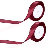 🎀【Exquisite Material】Wine red ribbon is made of high quality polyester satin fabric with clean edges and reusable, bright colors, bright surface, comfortable touch, no wrinkles, luxurious hand feeling and good texture. 🎀【Easy to Use】The aribbons for ...