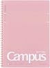 KOKUYO Spiral Lined Notebook, 10'' x 7'' Pastel Journal B5 Campus Soft Ring Notebooks with Dot 6 mm Ruled, 40 Sheets, Blue 1 Subject Notebook, Note Taking for School. Japan Import (SU-S111BT-B)