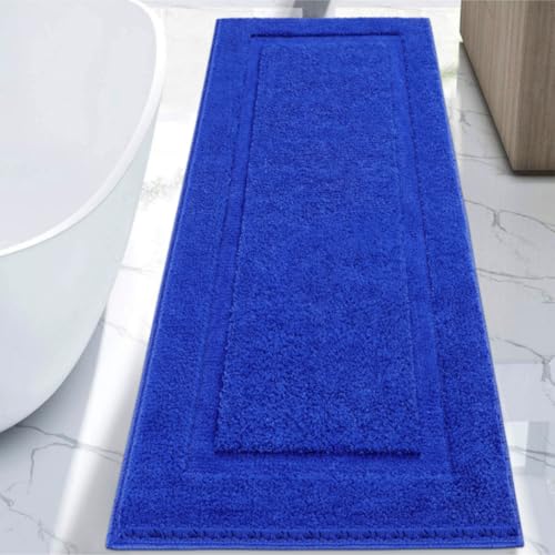 SHACOS Extra Soft Large Long Bathroom Runner Rug 60x24, Royal Blue