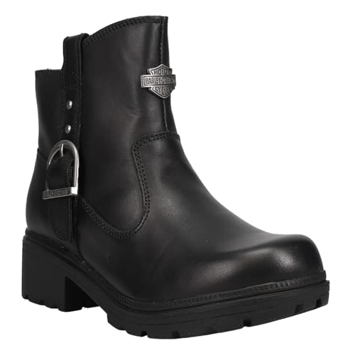 Image of Harley-Davidson FOOTWEAR Womens Madera Casual Boots Ankle Low Heel 1-2 inch