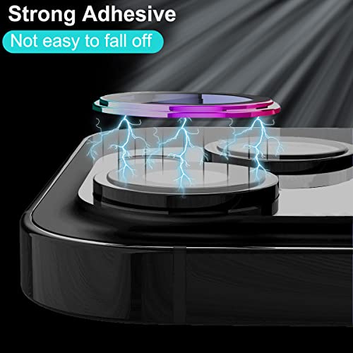 Watefull For Iphone 14 (6.1 Inch)/ Iphone 14 Plus (6.7 Inch) Camera Lens Protector, 9H Tempered Glass Camera Individual Ring Cover [Easy Install] [Case Friendly] For Iphone 14/14 Plus (Colorful) #TOP1