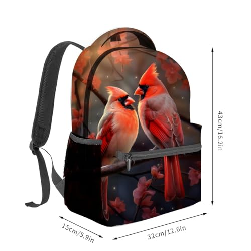 Cardinal Bird Backpack Travel Backpacks Laptop Rucksack,School Bookbag for Women Kids Boys Girls,Nature Back Pack Accessories Bags,Ideal Gifts for Work, Outdoor Adventures2
