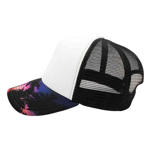 Image of The Vintage Year High Crown Foam Mesh Camouflage Trucker Hat Baseball Cap