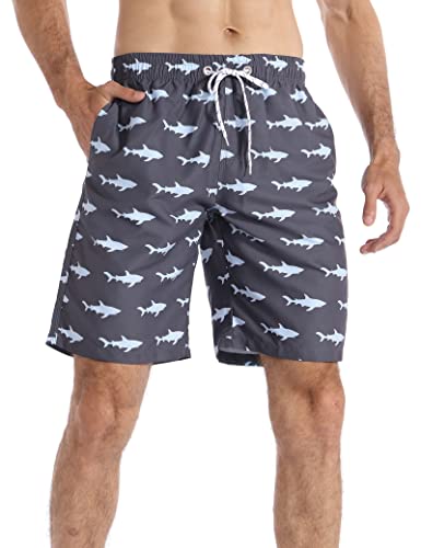 Image of BOJIN Mens Swim Trunks 9 inch Quick Dry Stretch Swim Shorts Mesh Lining Bathing Suits Swimwear Beach Shorts with Pockets