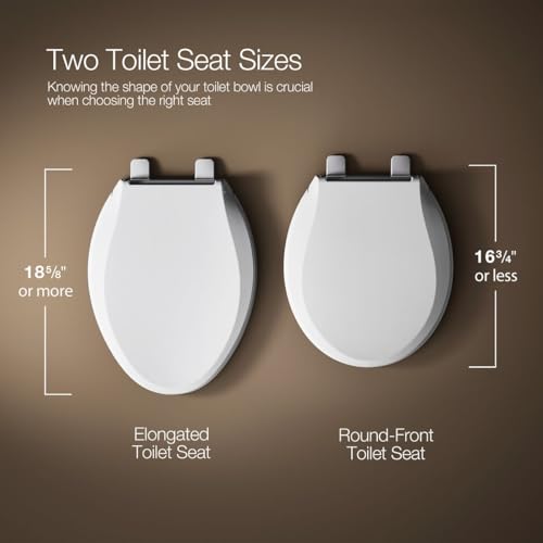 KOHLER K-35585 Cachet Recycled Plastic, Readylatch, Quiet-Close, Soft Close Round Toilet Seat - Image 6