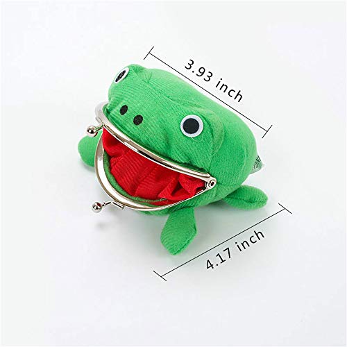 2Pcs Frog Coin Purse,Cute Animal Cosplay Props Frog Wallet,Anime Cartoon Manga Flannel Coin Holder2