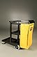 Rubbermaid Commercial Products Cleaning Cart Janitor Cart (2 fixed casters / 2 swivel wheels) - Black