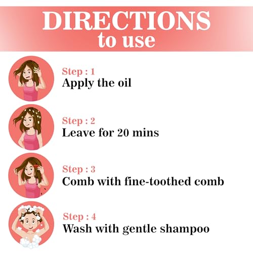Image of Healing Pharma - Follikesh Anti Lice Hair Oil | Ayurvedic Hair Oil | Single Wash Lice Treatment | Safe for Kids | Removes Lice & their Eggs | Free Lice Comb (30ml Pack of 3)