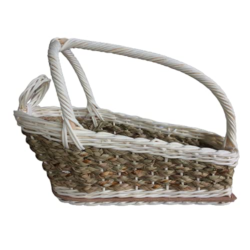 Sawadee Wicker Woven Reed Rattan Wine Bottle Holder Basket Container