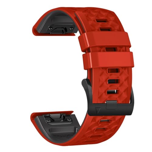 [�����ȓX] �ɓK�pGarmin Fenix 8 7 X 7 7 S 6 X 6 Pro 5 965 955 945 Epix 2�o���h�p��QuickFit 22 mm 26 mm�i�q�V���J�Q���x���g.(Red black,26mm)