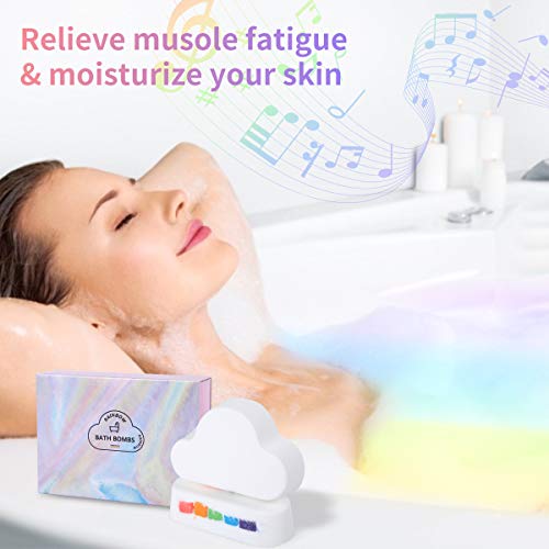 Mosteck Rainbow Bath Bombs 6.35Oz × 2-Pack Large Size, Gifts For Women/Kids, Moisturizes Skin Contain Organic Ingredients, Natural Essential Oil #TOP3