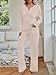 LILLUSORY Womens 2 Piece Lounge Sets Winter Outfits 2025 Sweatsuit Matching Pjs Airport Vacation Travel Fall Pajamas Fashion Apricot M