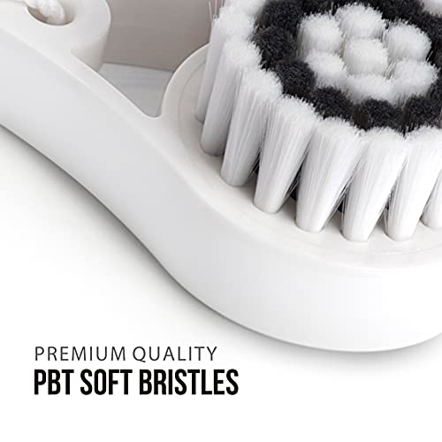 Exfoliating Cleansing Face Brush – Mini Manual Facial Scrubber Cleanser Brushes For Gentle Exfoliation, Soft Skin, Massage, Clean Pores – Small Handheld Non-Electric Exfoliator Skincare Tool (Blue) #TOP5