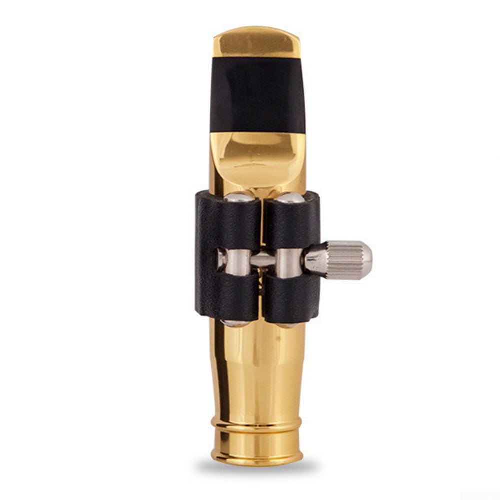 ARMYJY Sax Mouthpiece, Professional Gold Plated Tenor Brass Metal Saxophone Metal Mouthpiece(Tenor Size6)