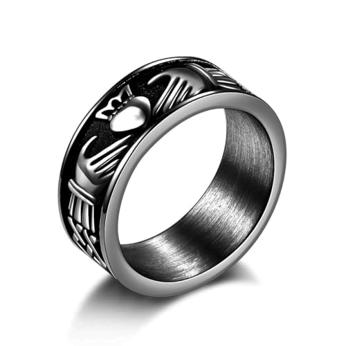 Bague Claddagh d'amour en or 18k, le cadeau de fiançailles idéal pour couple