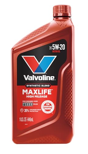 Image of Valvoline MaxLife High Mileage 5W-20 Synthetic Blend Motor Oil 1 Quart, Pack of 6