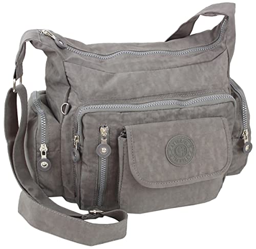 CF CATTERFELD Sportliche & leichte Damen Umhängetasche Schultertasche Rucksacktasche - wasserabweisendes Nylon