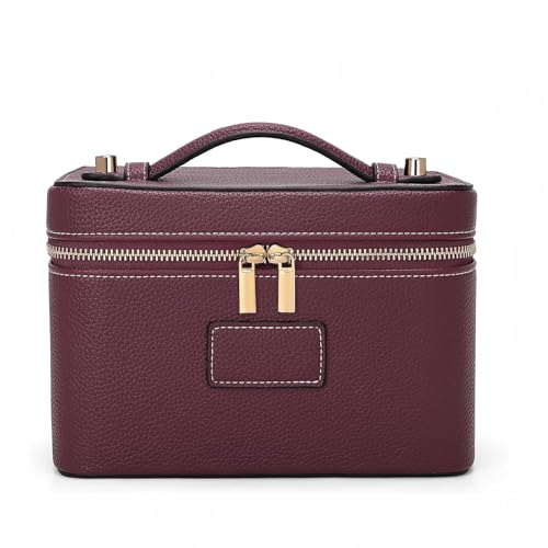 Pochette rangement maquillage portable en cuir au design élégant et durable