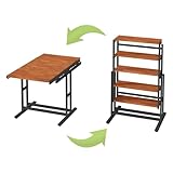 Gowfew Mesa de comedor extensible convertible 2 en 1, cocina y comedor
