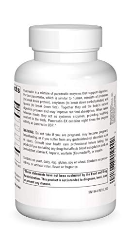 Source Naturals Pancreatin 8X, 500 Mg Digestive Enzymes - 100 Capsules #TOP1