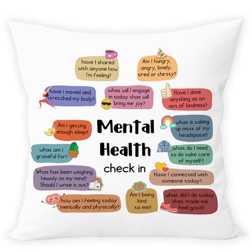 LNOKRIM Federa morbida per cuscino con scritta "Counselor Must Haves", decorazione per la salute mentale positiva, per divano, letto, 45,7 x 45,7 cm, regalo motivazionale