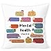 LNOKRIM Counselor Must Haves Soft Throw Pillow Case Cushion Cover Decor for Positive Mental Health Happiness Pillowcase for Sofa Couch Bed 18x18 inch Inspirational Gift