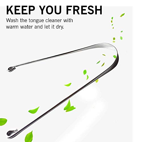 Image of Pure Surgical Grade Stainless Steel Tongue Cleaner for Kids and Adults |For Daily Oral Dental Hygiene Fresh Breath And Health Set of 12