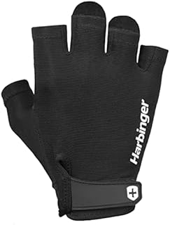Harbinger Power Workout Weightlifting Gloves, Large, Black