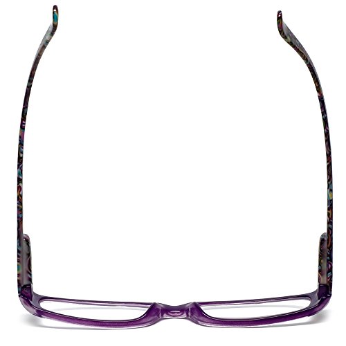 Calabria 735 Classic Vintage Reading Glasses +2.50 Purple Women Paisley One Power Readers Spring Hinged Matching Cloth Case #TOP4