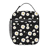 Daisy Floral Lunch Box for Women Men Insulated Reusable Portable Lunch Tote Bag, Lunch Cooler Therma