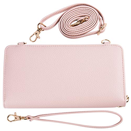 Image of K . A Womens Wristlet Wallet Crossbody Bag Cellphone Purse Handbag RFID Card Slots 2 Strap Wrist