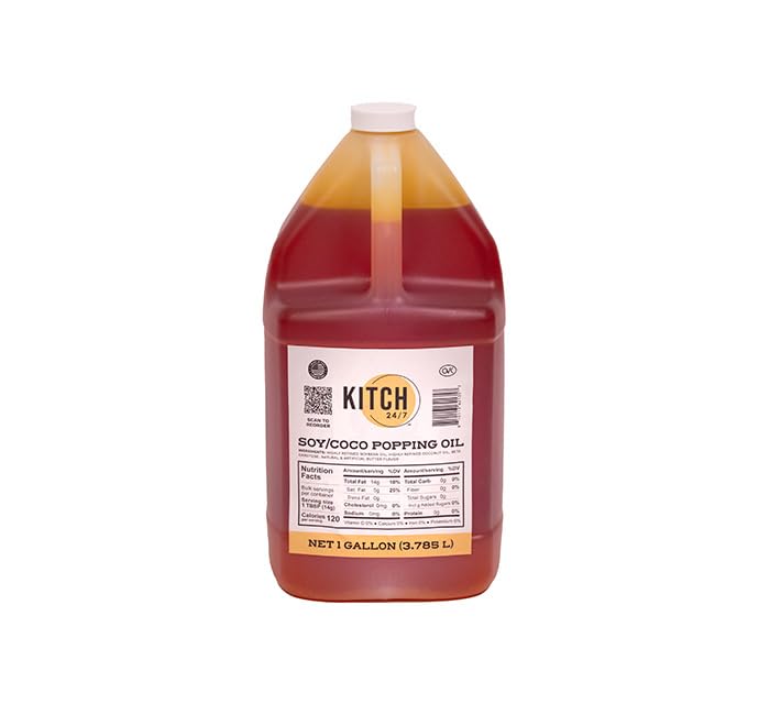 Kitch 24/7 Soy/Coco Popping Oil, 1 Gallon, Premium Blend for Commercial and Home Use, 4-Pack