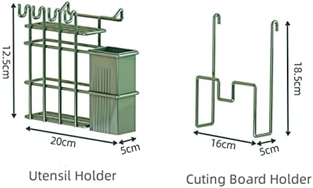 FFTT Pro Dish Drying Rack with Drainboard ,  Anti Rust 2 Tier Dish Rack for Kitchen Countertop Organizer with Utensil & Board Holder(Green)