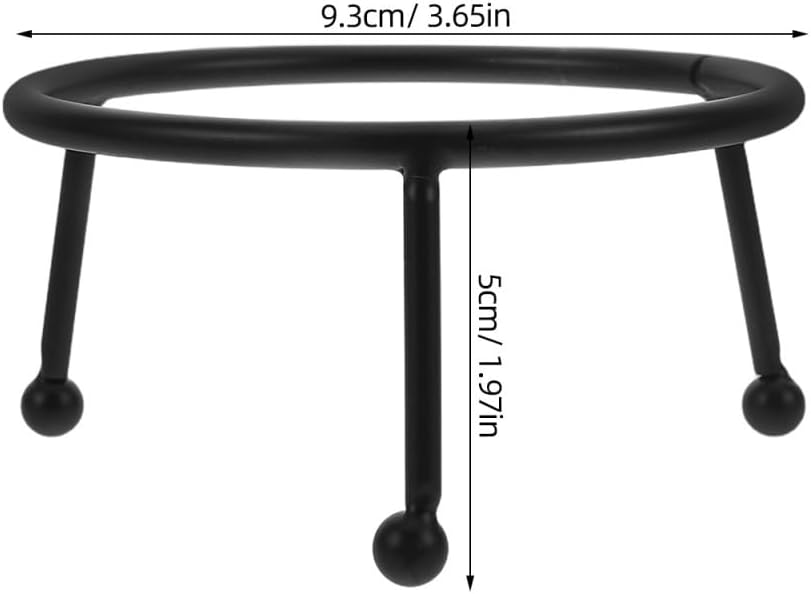 Healifty Crystal Ball Display Stand, Black Iron Sphere Holder 3.65''