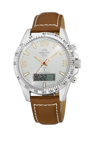 Master Time Funk Quarz Herren Uhr Analog-Digital mit Leder Armband MTGA-10877-42L