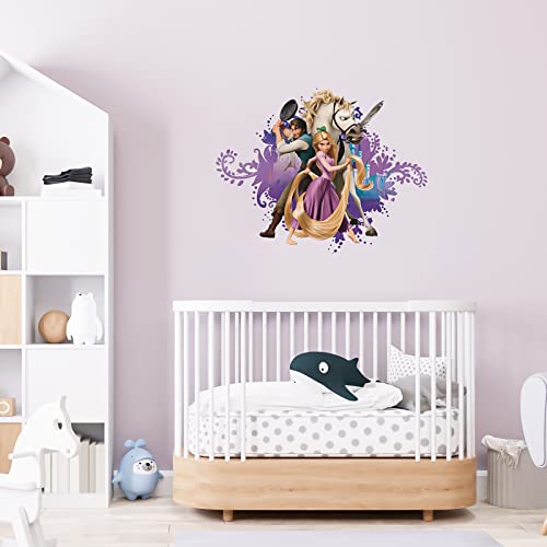 Cartoon Long Hair Princess Wall Decals Beauty Girls Stickers, Peel And Stick Wall Decals For Tangled Princess Room Sticker Girls Wall Art Decor Baby Nursery Girls Bedroom Wall Decor #TOP2