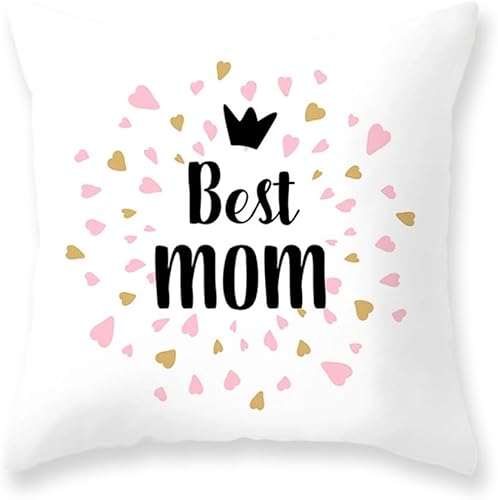 Fundas de almohada para mamá, fundas de almohada para mamá, regalos de cumpleaños de hijo, hija, madre, mamás, cojín de almohada de 18 x 18