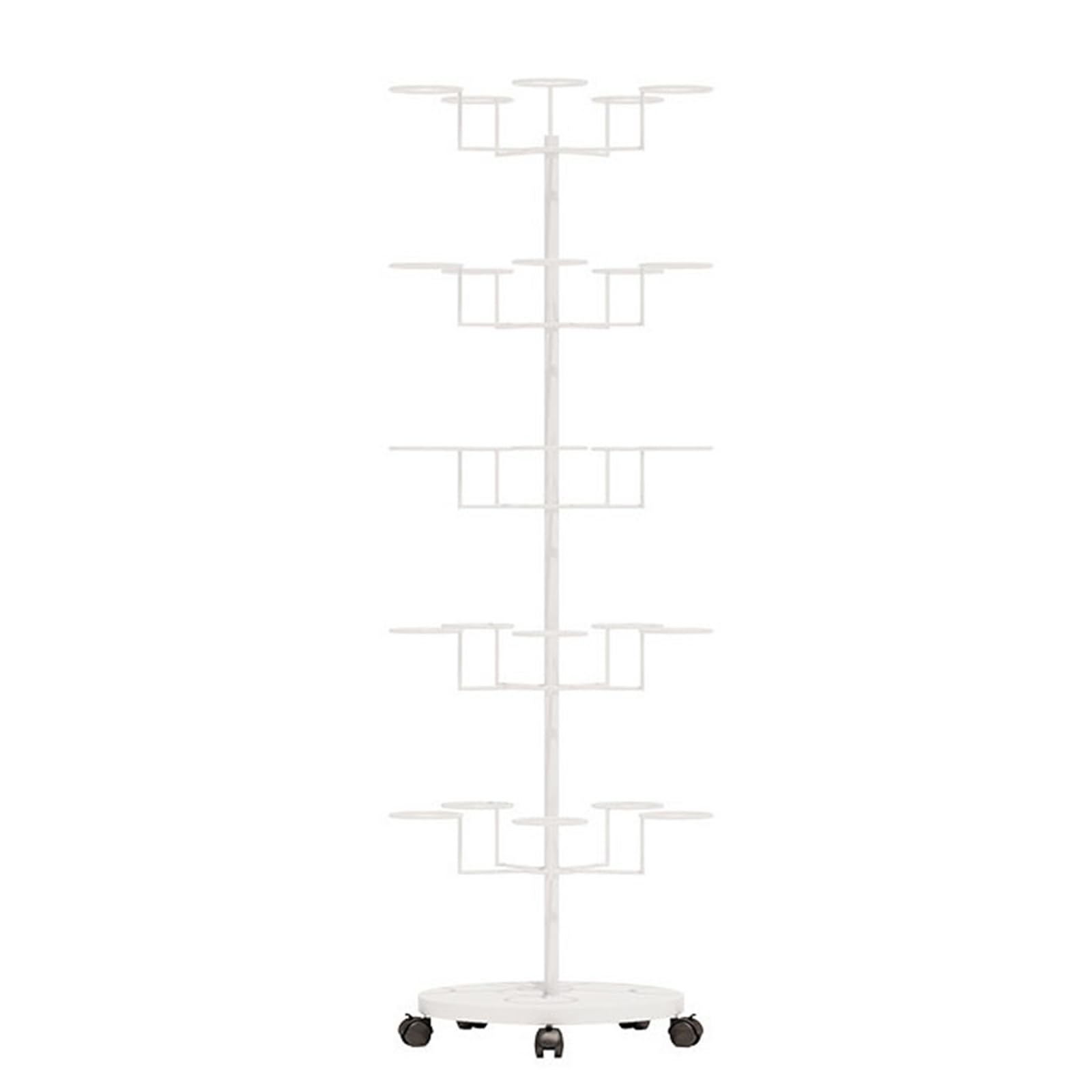 Clothing Rack Multi-Layer Hat Holder Store Cap Display Rack, Space Saving Organizer (25 hat holders)(White)