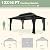 Yardenaler 12x16 FT Hardtop Gazebo Canopy with Double Galvanized Steel Roof, Permanent Outdoor Pavilion with Curtain & Mesh Netting for Patio, Garden, Backyard, Deck, Black
