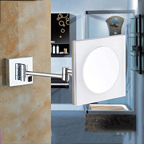 Miroir simple face de maquillage mural carré JCAKES avec grossissement 3X - 3