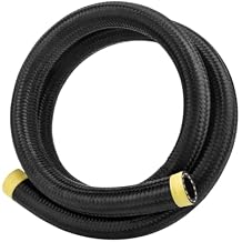 16AN Hose Fuel line - Transmission Oil Cooling Line, Nylon Braided and CPE Rubber Hose 5Ft Not for E85, E10, Methanol Fuel