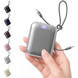 【Amazon.co.jp限定】 モバイルバッテリー 20000mAh 大容量 小型 【22.5W急速充電・3台同時充電】 携帯充電器 Type-C・Lightningケーブル内蔵 軽量 LED残量表示 コンパクト ストラップ付き スマホ充電器 iPhone/iPad Android対応 機内持込可 旅行 出張 アウトドア 停電 防災 PSE認証済 image