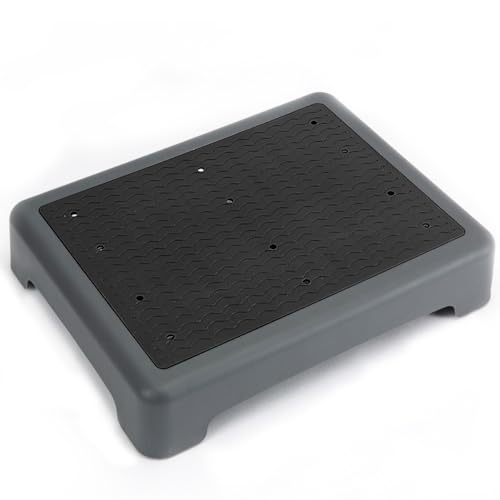 StrongTek Sgabello a un gradino per adulti e anziani, alzata in plastica con superficie antiscivolo...