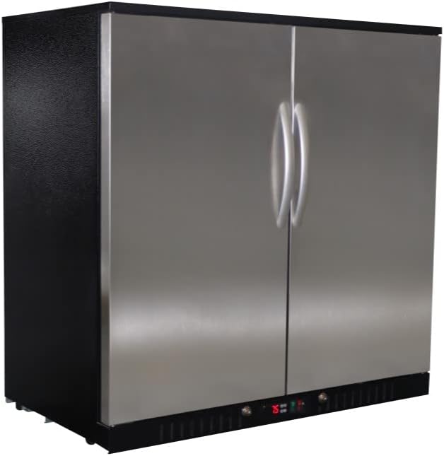 Procool Refrigeration Stainless Steel 2 Door Back Bar Beverage Cooler; 36" Wide, Counter Height Refrigerator